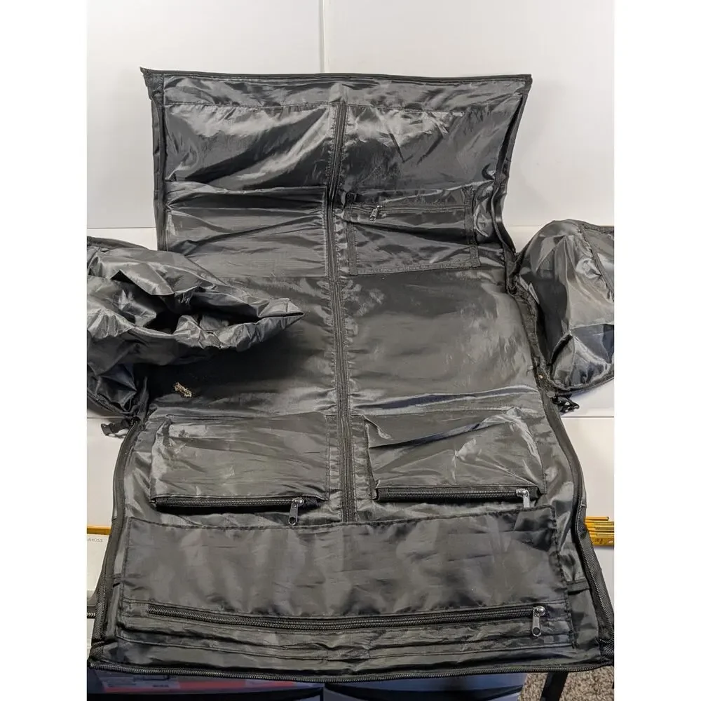 Swiss Design Hanging Garment Bag Convertible Duffel Suit Travel Bag Black 24